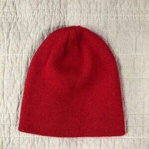 Red Beanie Knit Hat Adult